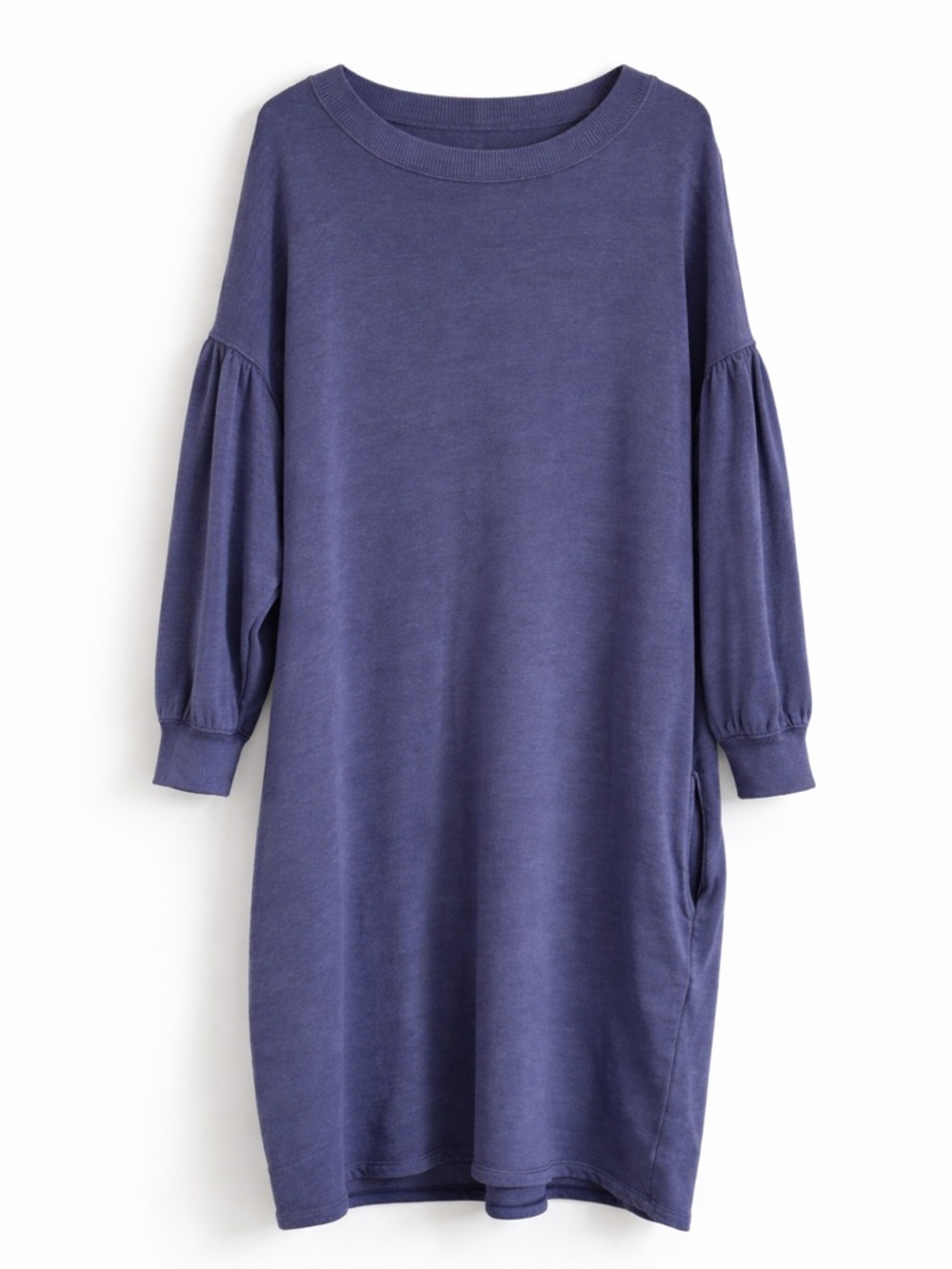 💙 Time and Tru Blue Balloon Sleeve Dress – XL